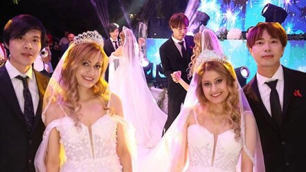 Kastamonulu ikizler Tayvan'a gelin gitti! Damatların dansı düğüne damga vurdu - Gündem