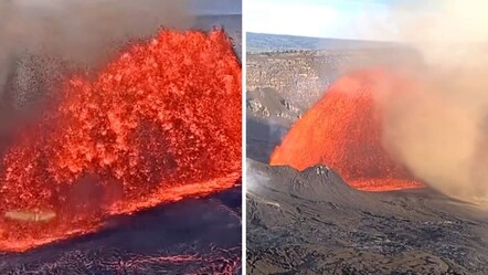 Kilauea Yanardağı 32'nci kez harekete geçti! 150 metreye kadar lav püskürttü - Dünya