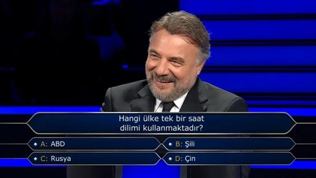 Hangi ülke tek bir saat dilimi kullanmaktadır? ABD mi, Şili mi, Rusya mı, Çin mi? İşte Kim Milyoner Olmak İster’de doğru cevap - haberler