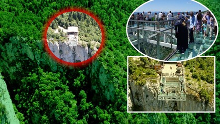 Adrenalin ve manzara keyfi! 450 metre yükseklikteki cam teras ziyaretçi akınına uğruyor - Yaşam