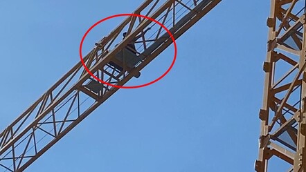 Metrelerce yükseklikteki vince çıktı! Nedeni ekmek parası... - Gündem