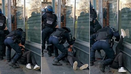 Paris sokaklarında ırkçı şiddet! Polis, Müslüman genci darp edip yüzüne tükürdü - Dünya