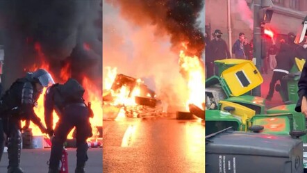 Fransa'da öğrenciler polisle çatıştı! Otoyollar, okullar, hastaneler peş peşe kapandı - Dünya