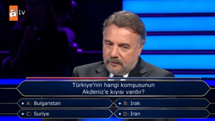 Türkiye'nin hangi komşusunun Akdeniz'e kıyısı vardır? İşte Kim Milyoner Olmak İster’de o sorunun cevabı - Haberler