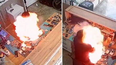 Bir anda alevlerin arasında kaldı! Telefon bataryası bomba gibi patladı: O anlar kamerada - Gündem