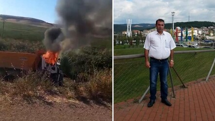 Takla atan kamyonda feci şekilde can verdi - Gündem
