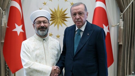 Ali Erbaş'tan Cumhurbaşkanı Erdoğan'a veda ziyareti - Gündem