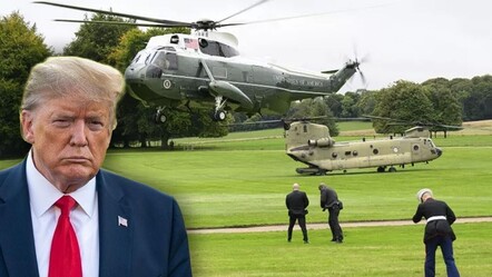 Trump'ın İngiltere seyahati az daha kabusu oluyordu... Helikopteri acil iniş yaptı - Dünya