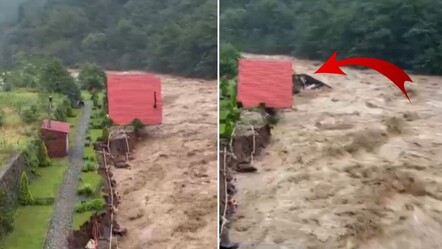Rize'de göz gözü görmüyor! Sel suları bungalovları koparıp götürdü - Gündem