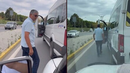 Servis şoförünün “Nefesini keserim” tehdidi kamerada! Emniyet harekete geçti - 3. Sayfa