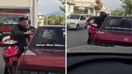 Bursa'da yol verme kavgasında ilginç olay! Sürücü araçtan inmeyince motosikletli camdan girmeye çalıştı - 3. Sayfa