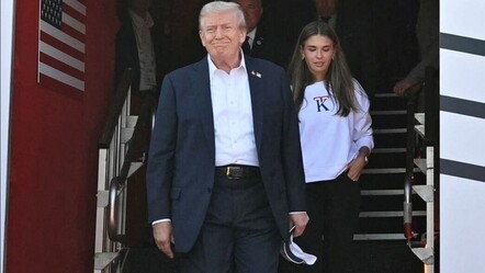 Trump'ın torunu Kai Trump ticarete atıldı! Dedesiyle kameraların karşısına geçerek ürünlerini tanıttı - Dünya
