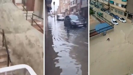 İspanya'yı sel vurdu! Sokaklar göle döndü, çatılar uçtu - Dünya