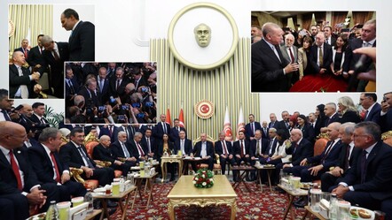 Meclis'te yeni yasama yılı resepsiyonu: Cumhurbaşkanı Erdoğan, parti liderleriyle buluştu - Gündem