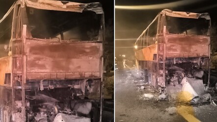 Adana'da faciadan dönüldü! Seyir halindeki otobüsü cayır cayır yandı - 3. Sayfa
