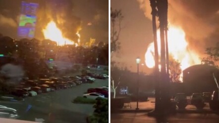 Los Angeles'ta petrol rafinerisinde patlama! Bölgeyi alevler sardı, ekipler müdahale ediyor - Dünya