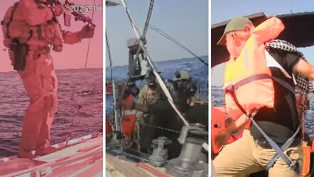 İsrail, Sumud Filosu'nun son gemisi 'Marinette'e saldırdı! Baskın anı canlı yayına yansıdı - dunya