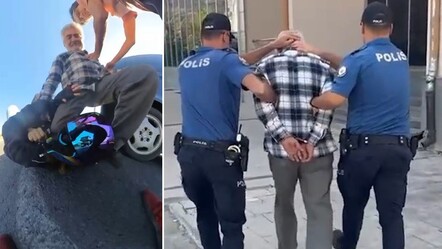 Trafikte dehşet! Dayak yiyen motosikletli kadının intikamı kamerada - 3. Sayfa