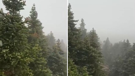 Yılın ilk kar yağışı! Uludağ beyaza büründü - Yaşam