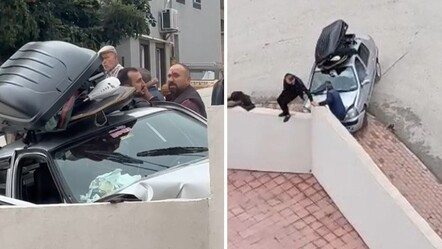 Adliye çıkışı birbirlerine girdiler! Aracı insanların üzerine sürdü, yaralılar var - Gündem