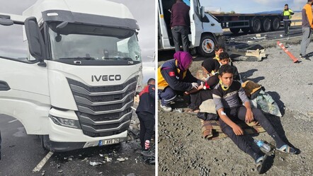 Nevşehir'de feci kaza! Tır ve minibüs çapıştı, 5'i çocuk 9 yaralı - Yaşam