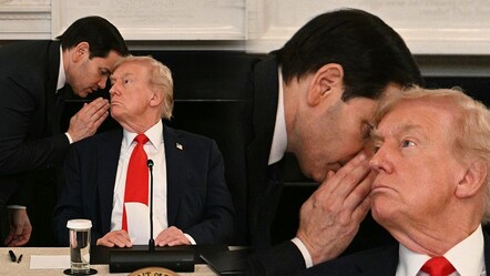 Rubio, Trump'ın kulağına ne fısıldadı? Dünya bu 'gizemli not'u konuşuyor - Dünya