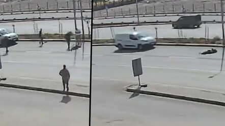Yürekleri ağza getiren kaza kamerada! Metrelerce savruldu, şans eseri kurtuldu - 3. Sayfa