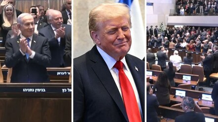 Dünyanın gözü bu açıklamada... Trump, İsrail Meclisi'nde konuşuyor - Dünya