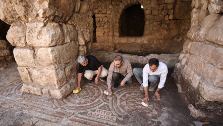 Tarihî değirmende enteresan keşif! Temizlik yaparken 1.500 yıllık mozaik buldular - Kültür - Sanat