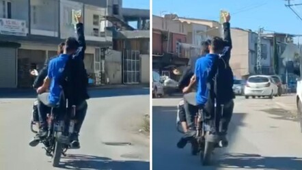 Adana'da akıllara durgunluk veren görüntü! Serum takılı halde motosikletle yolculuk yaptı - 3. Sayfa