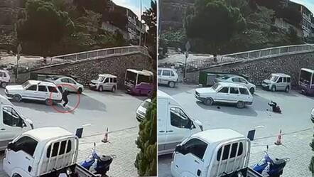 Geri manevra yapan araç, yaşlı adama çarptı! - Yaşam