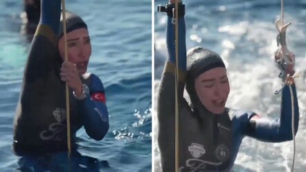 Gazze için nefesini tuttu: Şahika Ercümen'den Kaş'ta dünya rekoru - Spor