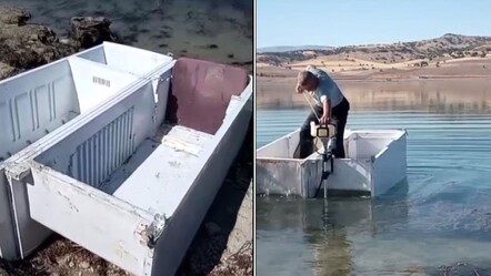 “Boğulursun” dediler, o hurda buzdolaplarını kayığa dönüştürdü - Yaşam