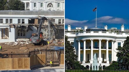 ABD Başkanı Trump'ın son icraatı! Beyaz Saray'a dozer girdi - Dünya