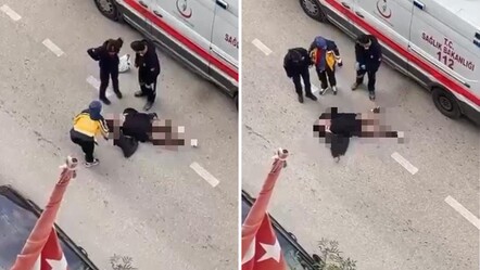 Yolun ortasına yatıp sinir krizi geçirdi! Bursa'da hareketli saatler - Gündem