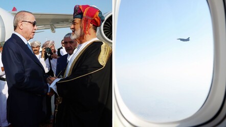 Cumhurbaşkanı Erdoğan, Körfez turunun son ülkesi Umman'da! Başkanlık uçağına F-16'lar eşlik etti - Gündem