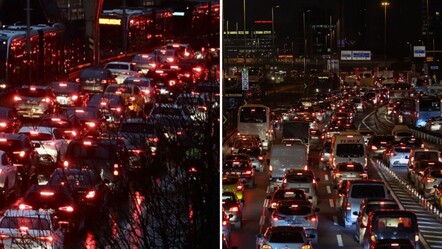 İstanbul'da trafik yoğunluğu yüzde 85'e çıktı! Şampiyonlar Ligi gecesi trafik 'kilit' - Yaşam
