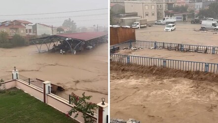 İzmir'i sağanak vurdu! Yollar göle döndü, evleri su bastı - Gündem
