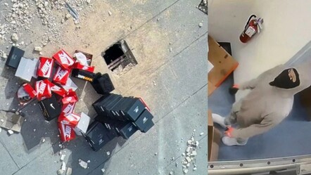 Film gibi soygun! Alışveriş merkezinin çatısını delip 50 bin dolarlık spor ayakkabı çaldılar - Dünya