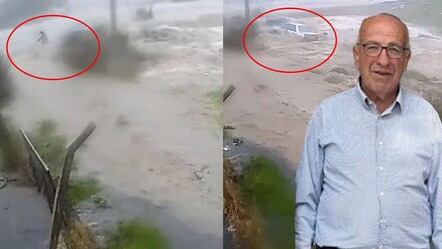 Bülent Kaptanoğlu'nun aracıyla sele kapıldığı anlar ortaya çıktı - Gündem