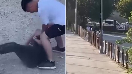 Kafasına tekmeler attı! Gençlerin acımasız kavgası kamerada - Gündem