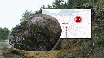 6.1'lik depremin ardından dev kaya yerinden koptu! Kütahya'da orman yolu kapandı - Yaşam