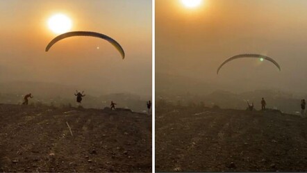 Festivalde yürekler ağza geldi! Paraşüt pilotu kayaya çarptı - Yaşam