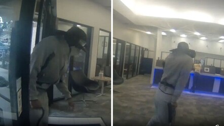 Topallayarak girdiği bankadan koşarak çıktı! Akıllara durgunluk veren soygun kamerada - Dünya