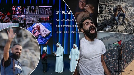 Gazze'den çıkamayan gazeteci Ali Jadallah birinci oldu! Yürek burkan fotoğrafları tarihe geçti - Dünya