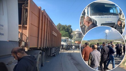 İzmir'de CHP'li belediyelerin çöp kavgası! Yolu geçişlere kapattılar - Gündem