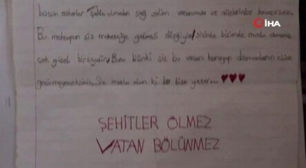 Destek mektupları Mehmetçiğe moral oluyor - gundem