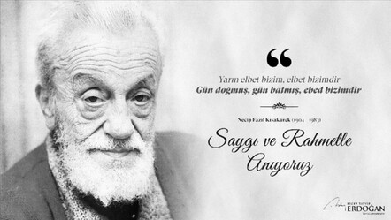 Cumhurbaşkanı Erdoğan'dan Necip Fazıl Kısakürek paylaşımı - kultur-sanat