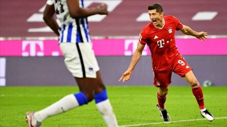 Bayern Münih, Hertha Berlin'i Lewandowski'nin golleriyle 4-3 yendi - spor