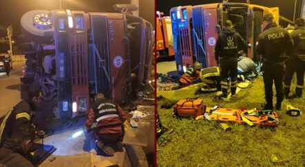 Tır devrildi, şoförün kolu koptu - yasam